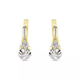 Золотые серьги c бриллиантами