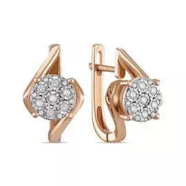 Золотые серьги c бриллиантами