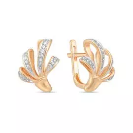 Золотые серьги c бриллиантами