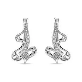 Золотые серьги c бриллиантами