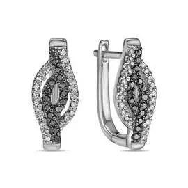 Золотые серьги c бриллиантами