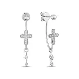 Золотые серьги c бриллиантами