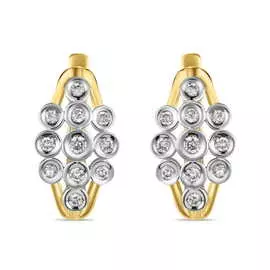 Золотые серьги c бриллиантами