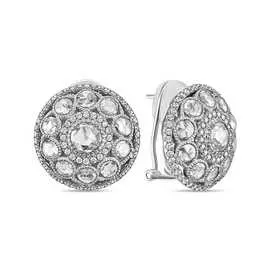 Золотые серьги c бриллиантами