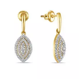 Золотые серьги c бриллиантами