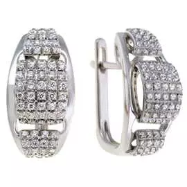 Золотые серьги c бриллиантами