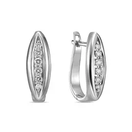 Золотые серьги c бриллиантами