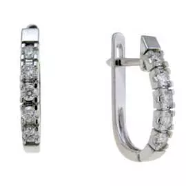 Золотые серьги c бриллиантами