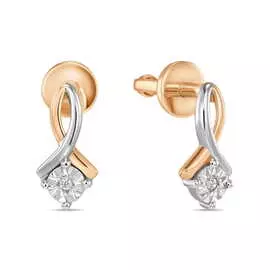 Золотые серьги c бриллиантами