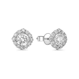 Золотые серьги c бриллиантами