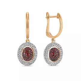 Золотые серьги c бриллиантами