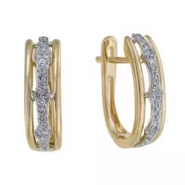 Золотые серьги c бриллиантами