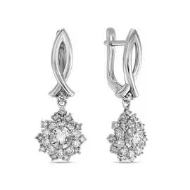 Золотые Серьги c бриллиантами