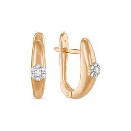 Золотые Серьги c бриллиантами