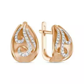 Золотые серьги c бриллиантами