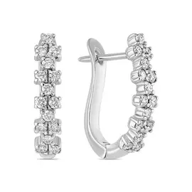 Золотые серьги c бриллиантами