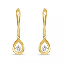 Золотые серьги c бриллиантами