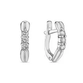 Золотые серьги c бриллиантами