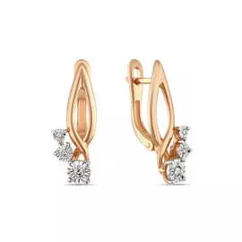 Золотые серьги c бриллиантами