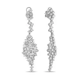 Золотые серьги c бриллиантами