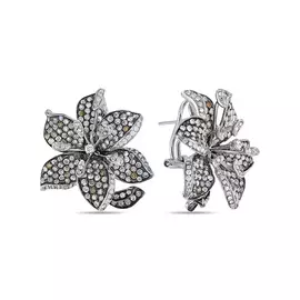 Золотые Серьги c бриллиантами