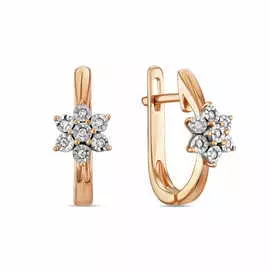 Золотые Серьги c бриллиантами