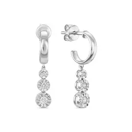 Золотые серьги c бриллиантами