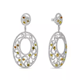 Золотые серьги c бриллиантами