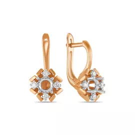 Золотые Серьги c бриллиантами