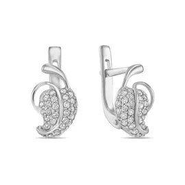 Золотые серьги c бриллиантами