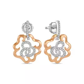 Золотые Серьги c бриллиантами