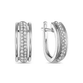 Золотые серьги c бриллиантами