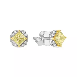 Золотые серьги c бриллиантами