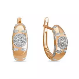 Золотые серьги c бриллиантами