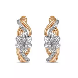 Золотые серьги c бриллиантами