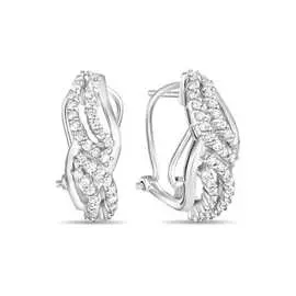 Золотые серьги c бриллиантами