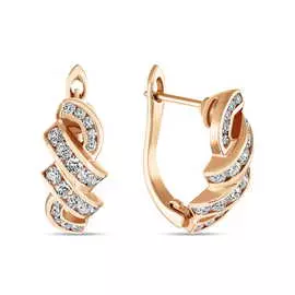 Золотые серьги c бриллиантами