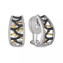 Золотые Серьги c бриллиантами