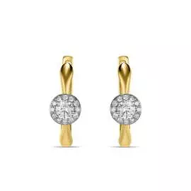 Золотые серьги c бриллиантами