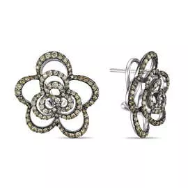 Золотые серьги c бриллиантами