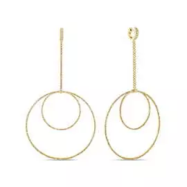 Золотые серьги c бриллиантами