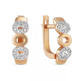 Золотые серьги c бриллиантами