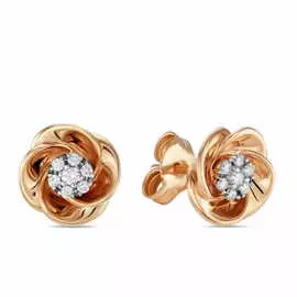 Золотые Серьги c бриллиантами