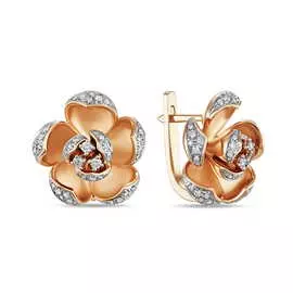 Золотые серьги c бриллиантами