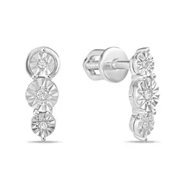 Золотые серьги c бриллиантами