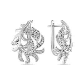 Золотые серьги c бриллиантами