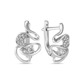 Золотые серьги c бриллиантами