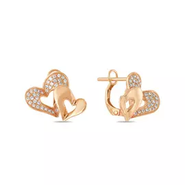 Золотые серьги c бриллиантами