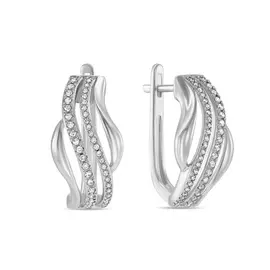 Золотые серьги c бриллиантами