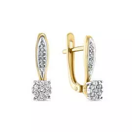 Золотые Серьги c бриллиантами